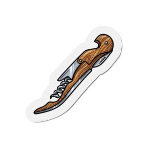 Wine Key Magnet | Sommelier Gift | Bartender Magnet | Wine Lover Gift | Server Gift | Bar Tool Magnet | Hospitality Gift