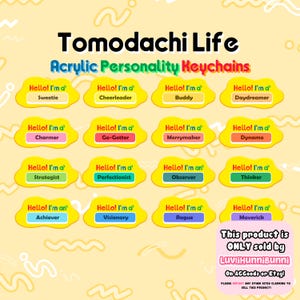 Tomodachi Leben Acryl Persönlichkeit Schlüsselanhänger