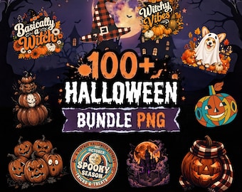 100+ Halloween PNG Bundle Spooky season Cute ghost PNG Clipart Halloween PNG