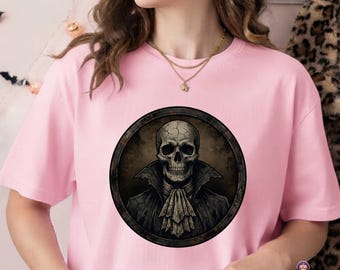 Vintage Skull Portrait Trendy PNG, Spooky Season Spooky Season PNG