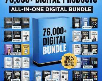 Ultimate Digital Products Bundle  Canva Templates Ebooks Graphics Audio Books (Instant Download)