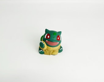 Figura de resina de Bulbasaur de Grogu pintada a mano