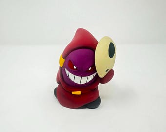Figura de resina de Gengar de Shy Guy pintada a mano