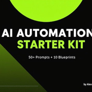 AI自動化スターターキット – 51のプロンプト、10の設計図（週15～30時間の時間短縮）