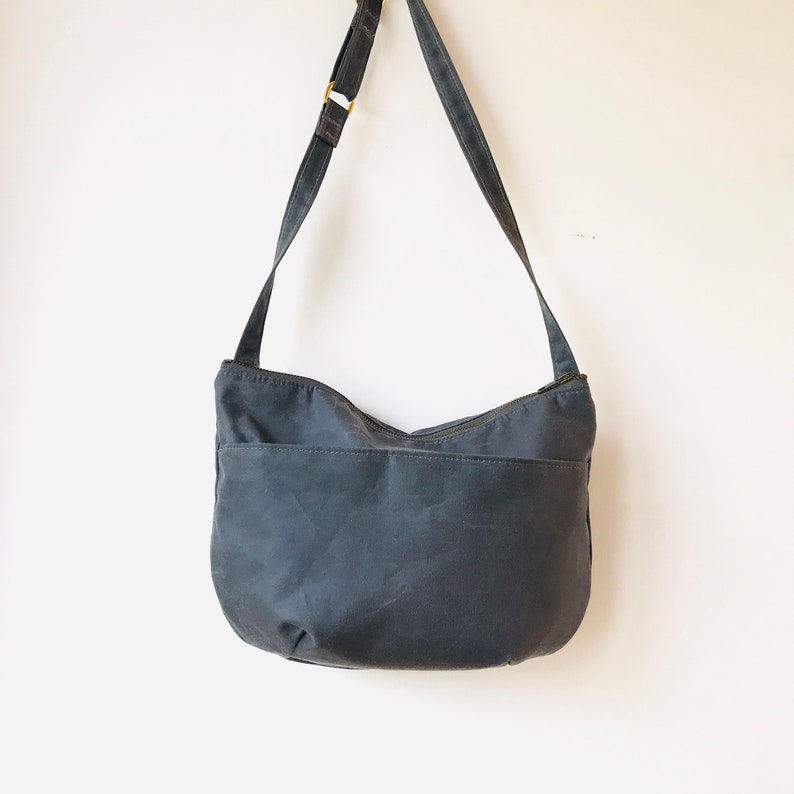 VEGAN Waxed Canvas Cross Body Bag NEVIS Standard Size - Etsy UK