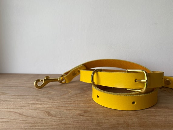 Leather Bag Purse Strap Handle YELLOW Leather Fully Adjustable Replacement Shoulder  Purse Strap Slender Skinny Strap - Etsy