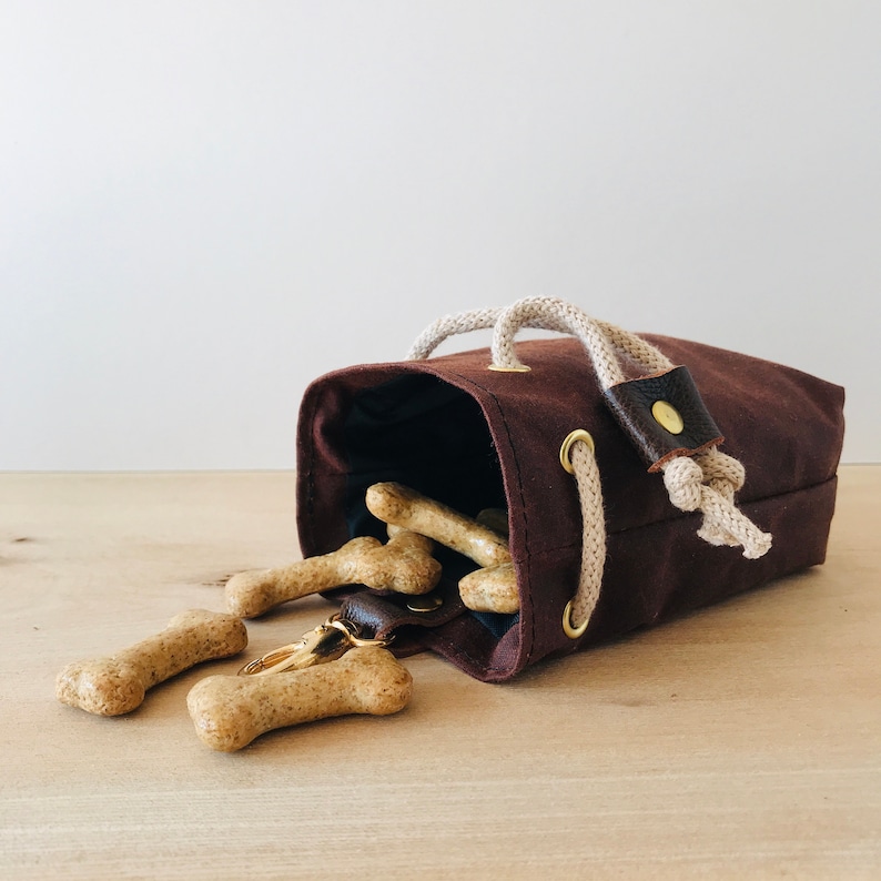 Puppy Dog Training Treat Bag Waterproof Waxed Canvas. Fits Etsy UK