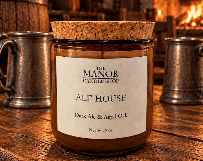 Ale House Candle – Dark Ale, Aged Oak, Hearth Smoke Scent