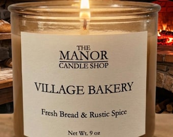 Village Bakery Candle - Fresh Bread & Rustic Spice Scent, Medieval Fantasy Candle, DnD Gift, RPG Candle, Rustic Kitchen Décor