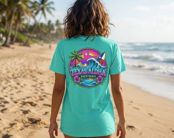 Texas Gulf Coast Surf Life T-Shirt | Beach Wave Graphic Tee