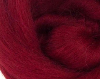 4oz Ruby Combed Corriedale Wool Premium Top Roving for Needle or Wet Felting or Spining FREE SHIPPING