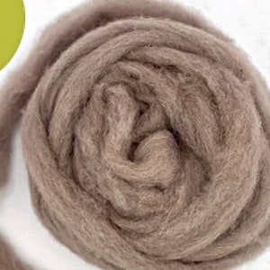 4 oz  Mink Color Carded Corriedale Wool Sliver (Roving) for Needle or Wet Felting and Spinning FREE SHIPPING