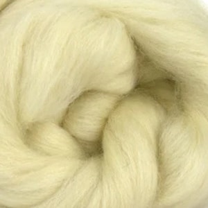 4oz. White Combed Corriedale Wool Premium Top Roving roe Needle or Wet Felting or Spinning