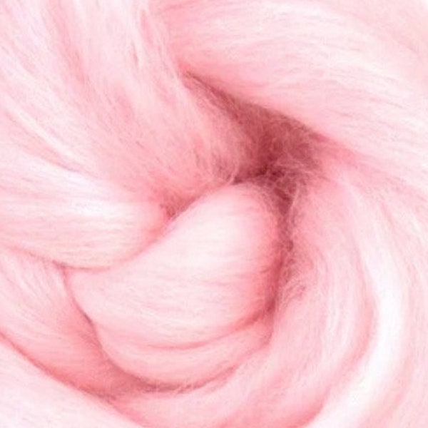 4oz. Cotton Candy Combed Corriedale Wool Premium Top Roving for Needle or Wet Felting and Spinning FREE SHIPPING