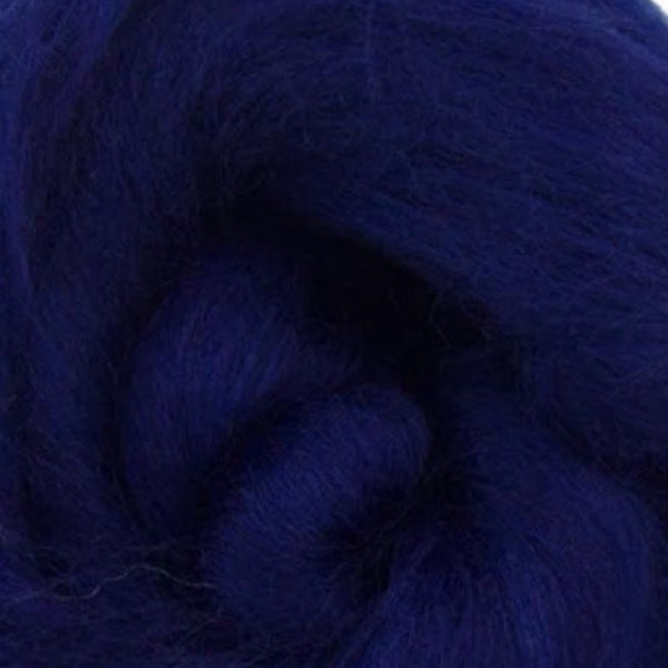 4oz. Tanzanite Combed Corriedale Wool Premium Top Roving for Needle or Wet Felting  or Spinning FREE SHIPING