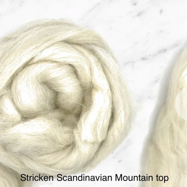 4oz. Stricken Scandinavian Mountain Natural Wool for Spinning or Needle or Wet Felting FREE SHIPPING (see description)