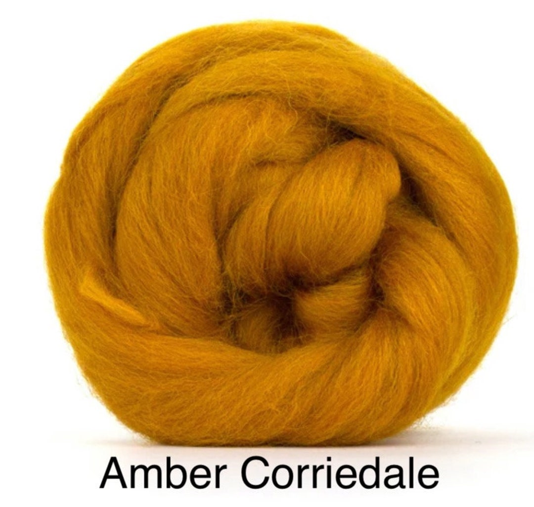 4oz. Amber Combed Corriedale Wool Top Roving for Needle or Wet Etsy