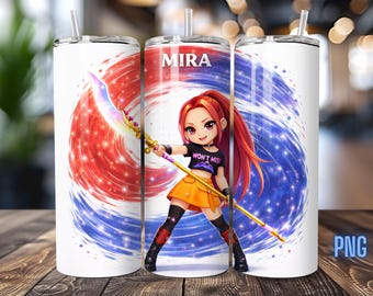 Kpop Demon Hunters Inspired Tumbler Wrap,  Mira PNG (Digital Download)