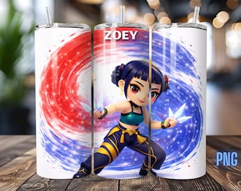 Kpop Demon Hunters Inspired Tumbler Wrap,  Zoey PNG (Digital Download)