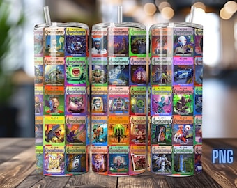 Goosebumps Cover Collage Tumbler Wrap, R.L. Stine, 90s