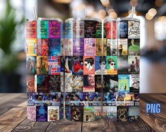 Romance Novel Collage Tumbler Wrap, ACOTAR, Julia Quinn, Sarah J. Maas (Digital Download)