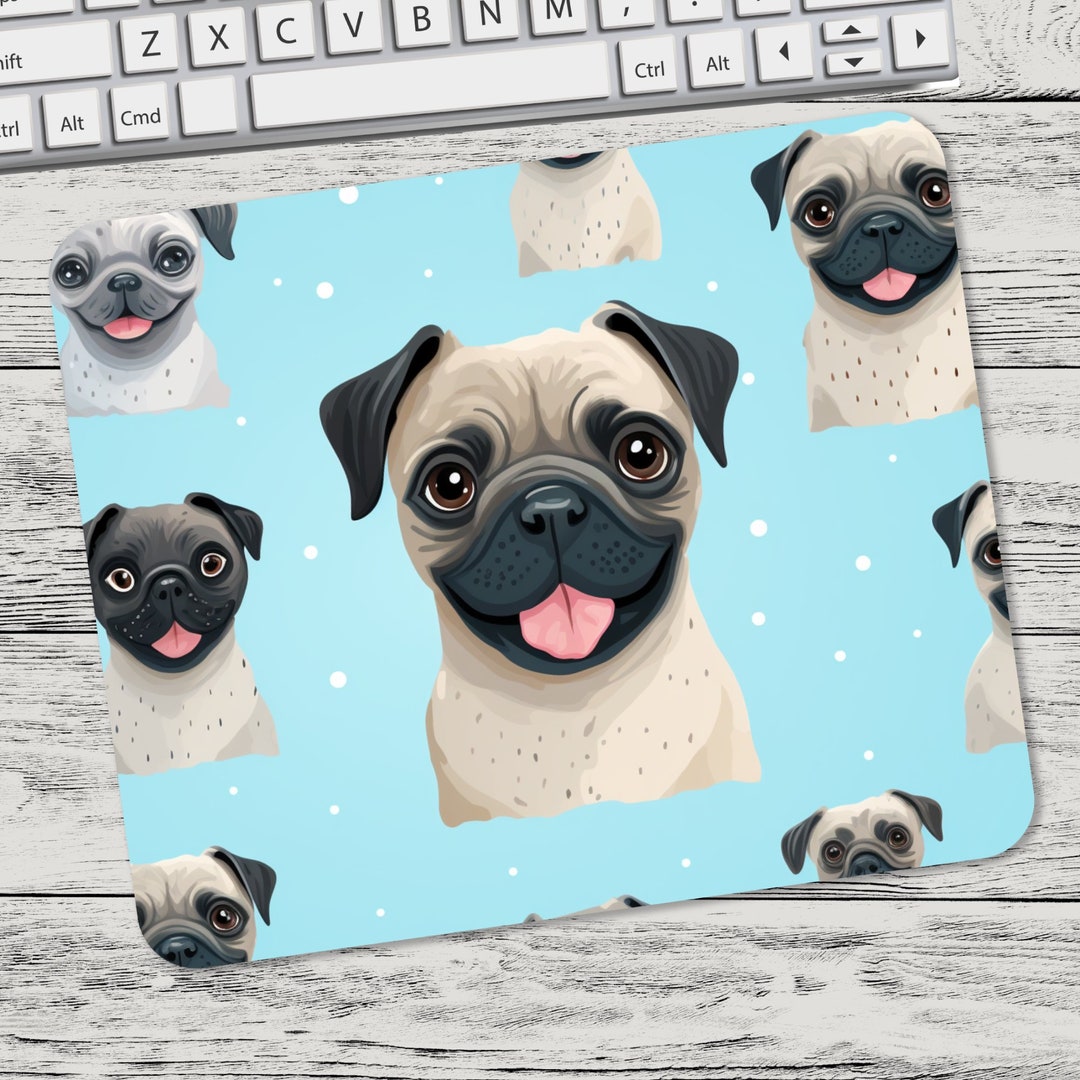 Cute Pug Mouse Pad Sublimation Design Mouse Pad Sublimation Etsy