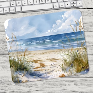 Beach Grass Ocean Mouse Pad Sublimation Design, Mouse Pad Sublimation, Square Mouse Pad, Template, Digital Mouse Pad PNG, Tumbler