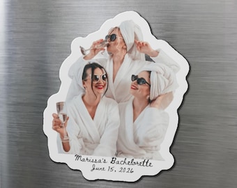 Imanes personalizados para despedida de soltera, recuerdo de agradecimiento personalizado, regalos para despedida de soltera, recuerdo magnético