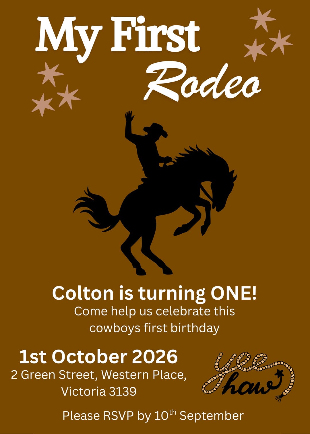 Referral Rodeo My First Rodeo Invitation - Etsy