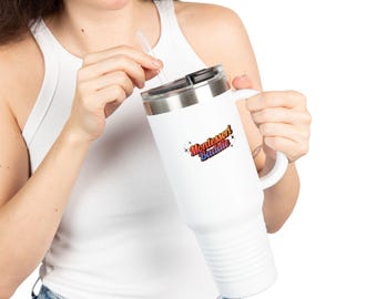 Montessori Brattle 40oz Insulated Travel Mug | Retro Text Logo