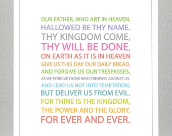 LORDS PRAYER - Multicolor- 8x10