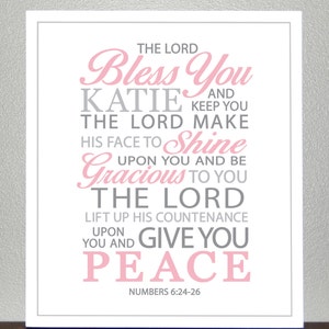 baby dedication gift - Numbers 6:24-26  - Print