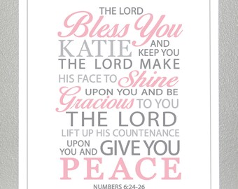 baby dedication gift - Numbers 6:24-26  - Print