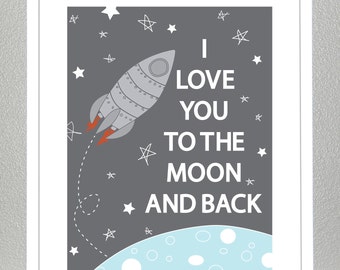 Love you to the moon and back- 8x10