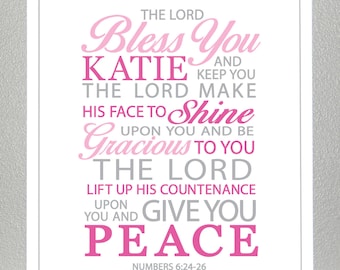 Goddaughter gift - Numbers 6:24-26  - Print