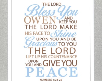 baby dedication gift - Numbers 6:24-26 - Print