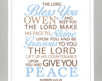 Godson gift - Numbers 6:24-26  - Print