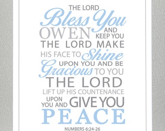 Baby dedication gift - Numbers 6:24-26 - Print