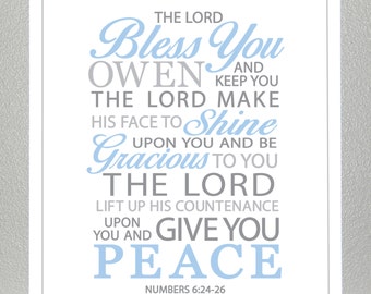 Baptism gift - Numbers 6:24-26  - Print