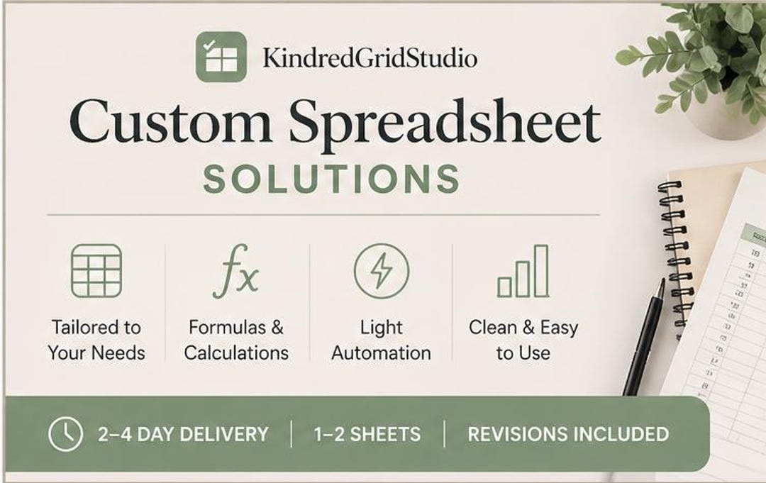 Custom Excel or Google Sheets Help | Formulas, Automation, Trackers ...