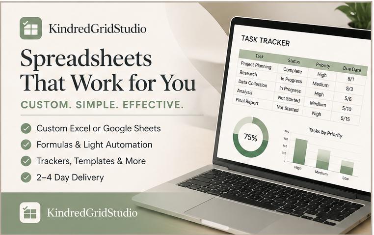 Custom Excel or Google Sheets Help | Formulas, Automation, Trackers ...