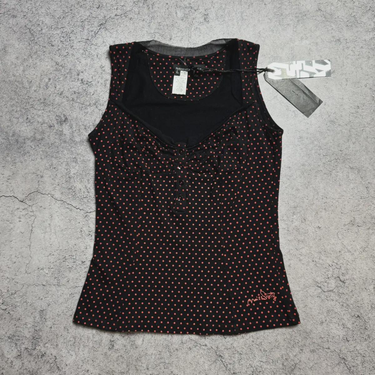 miss sixty手のプリント タンクトップ ブラック Logo Tank Top - MISS SIXTY