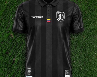 Maglia da calcio dell'Ecuador, maglia nera per i Mondiali 2026, maglietta per tifosi, regalo per gli appassionati di calcio.
