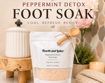 Foot Soak | Peppermint Detox | Foot Bath Soak | Cooling Foot Soak | Self Care Gift