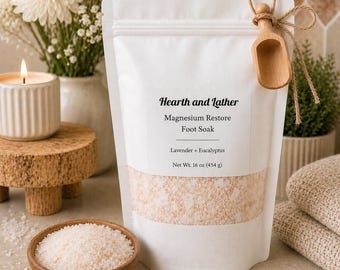 Foot Soak | Magnesium Restore | Foot Bath Soak | Relaxing Foot Soak | Self Care Gift