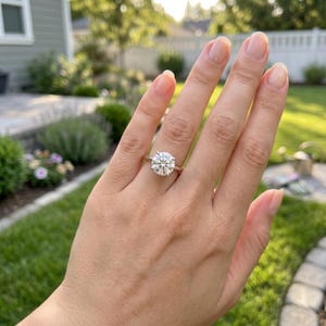 ラボグロウンダイヤモンド ソリティア婚約指輪 | 1.5カラット ラウンドカット IGI認定 14Kゴールド