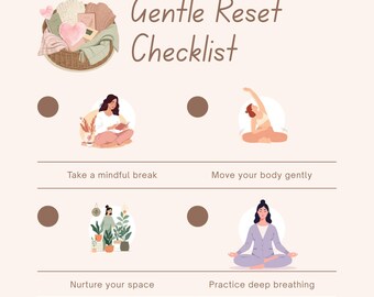 Gentle Reset Planner for Moms | Printable PDF | Self Care Planner ...