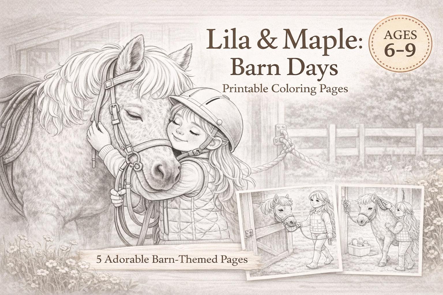 40 Fun Horse Crafts For Kids That Are Easy to Make 32 Lila & Maple Barn Days Coloring Pages: Horse Farm Printable Activity…