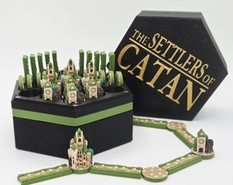 Catan Upgrade Player Piece Sets w/ Storage