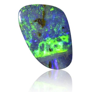 Solid Winton Boulder Opal Blue Freeform Cabochon for Jewelry Opal Necklace Ring Bracelet Boho Style 1.27 Carat 1884A013